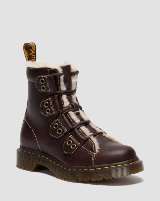 1460 bottes en cuir lacets doubles de fausse fourrure 1 330x413 - 1460 Bottes en cuir &agrave; lacets doubl&eacute;es de fausse fourrure