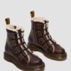 1460 Bottes en cuir à lacets doublées de fausse fourrure 1460 Bottes en cuir à lacets doublées de fausse fourrure