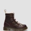 1460 Bottes en cuir à lacets doublées de fausse fourrure 1460 Bottes en cuir à lacets doublées de fausse fourrure