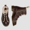 1460 Bottes en cuir à lacets doublées de fausse fourrure 1460 Bottes en cuir à lacets doublées de fausse fourrure