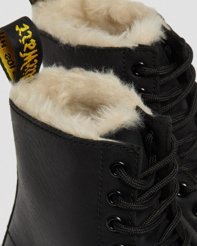 1460 Bottines à lacets doublées de fausse fourrure pour femme 1460 Bottines à lacets doublées de fausse fourrure pour femme