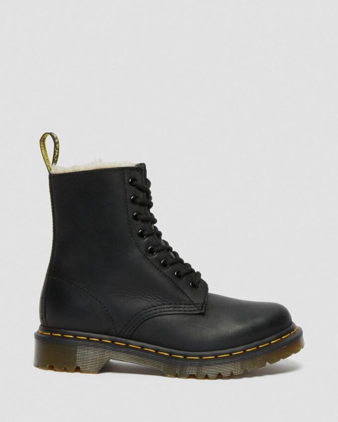 1460 Bottines à lacets doublées de fausse fourrure pour femme 1460 Bottines à lacets doublées de fausse fourrure pour femme