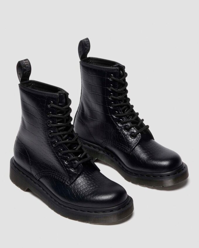 1460 CROCO Bottes en cuir gaufré croco 1460 CROCO Bottes en cuir gaufré croco