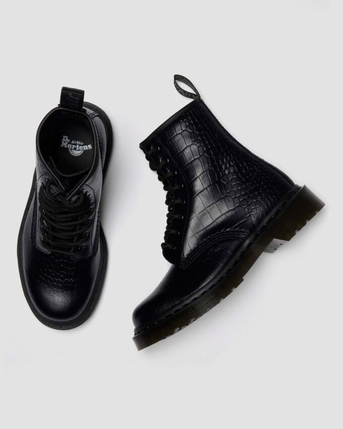 1460 CROCO Bottes en cuir gaufré croco 1460 CROCO Bottes en cuir gaufré croco
