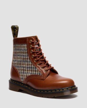 1460 Pascal Fabriquées en Angleterre Bottes en cuir et Harris Tweed