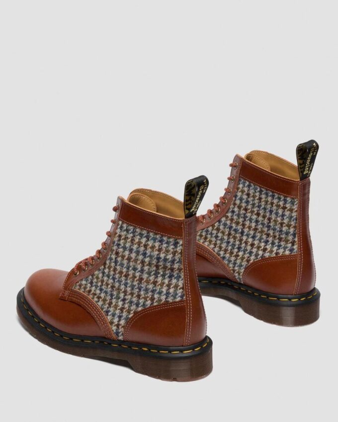 1460 Pascal Fabriquées en Angleterre Bottes en cuir et Harris Tweed 1460 Pascal Fabriquées en Angleterre Bottes en cuir et Harris Tweed
