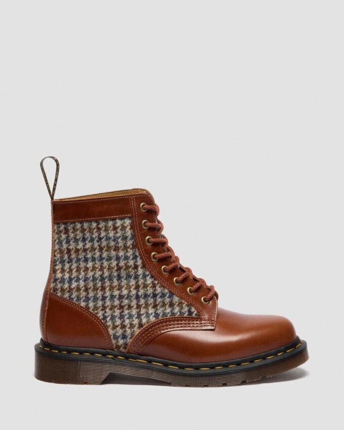 1460 Pascal Fabriquées en Angleterre Bottes en cuir et Harris Tweed 1460 Pascal Fabriquées en Angleterre Bottes en cuir et Harris Tweed