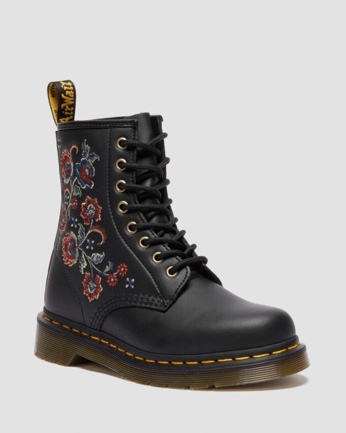 1460 VONDA TF Bottines à lacets en cuir recyclé à imprimé floral 1460 VONDA TF Bottines à lacets en cuir recyclé à imprimé floral