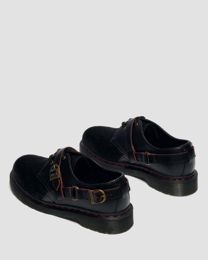 1461 YEAR OF THE HORSE Chaussures à lacets en cuir lisse et poilu 1461 YEAR OF THE HORSE Chaussures à lacets en cuir lisse et poilu