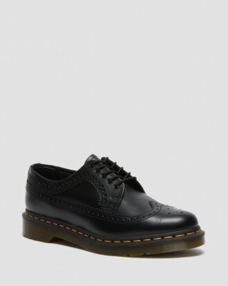 3989 Chaussures brogues en Smooth Leather à coutures jaunes