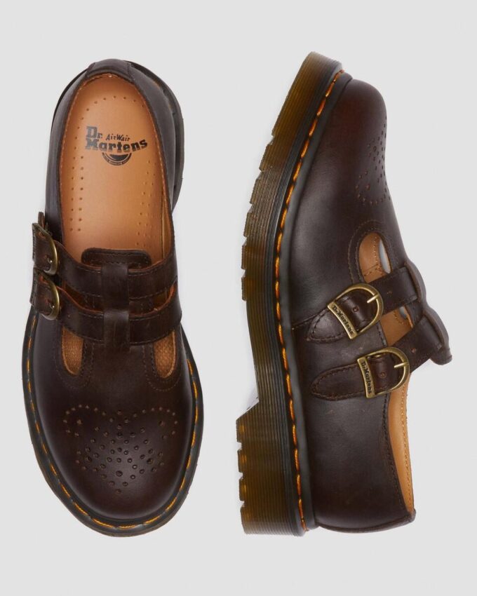 8065 Chaussures Mary Jane en cuir Crazy Horse 8065 Chaussures Mary Jane en cuir Crazy Horse
