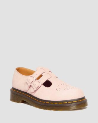 8065 Chaussures Mary Jane en cuir nubuck