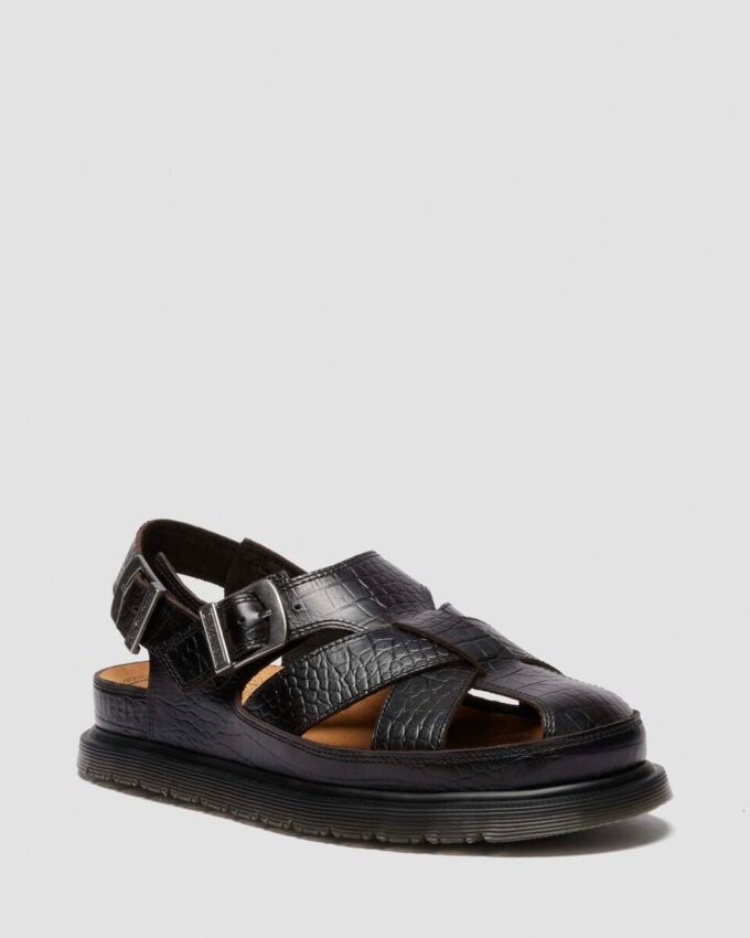 Archive Fisherman Sandales en cuir crocodile Analine Archive Fisherman Sandales en cuir crocodile Analine