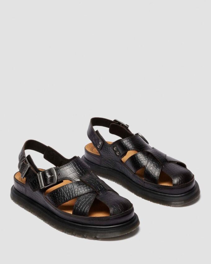 Archive Fisherman Sandales en cuir crocodile Analine Archive Fisherman Sandales en cuir crocodile Analine