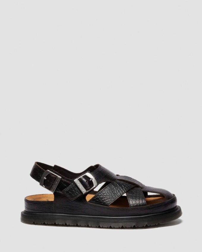 Archive Fisherman Sandales en cuir crocodile Analine Archive Fisherman Sandales en cuir crocodile Analine
