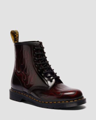 Bottes 1460 Inferno en cuir Arcadia Rub Off