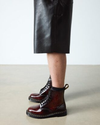 Bottes 1460 Inferno en cuir Arcadia Rub Off
