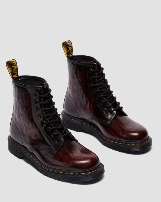 Bottes 1460 Inferno en cuir Arcadia Rub Off Bottes 1460 Inferno en cuir Arcadia Rub Off