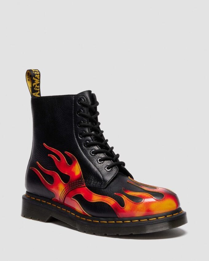 Bottes 1460 Pascal FLAME en cuir Arcadia Rub Off Bottes 1460 Pascal FLAME en cuir Arcadia Rub Off