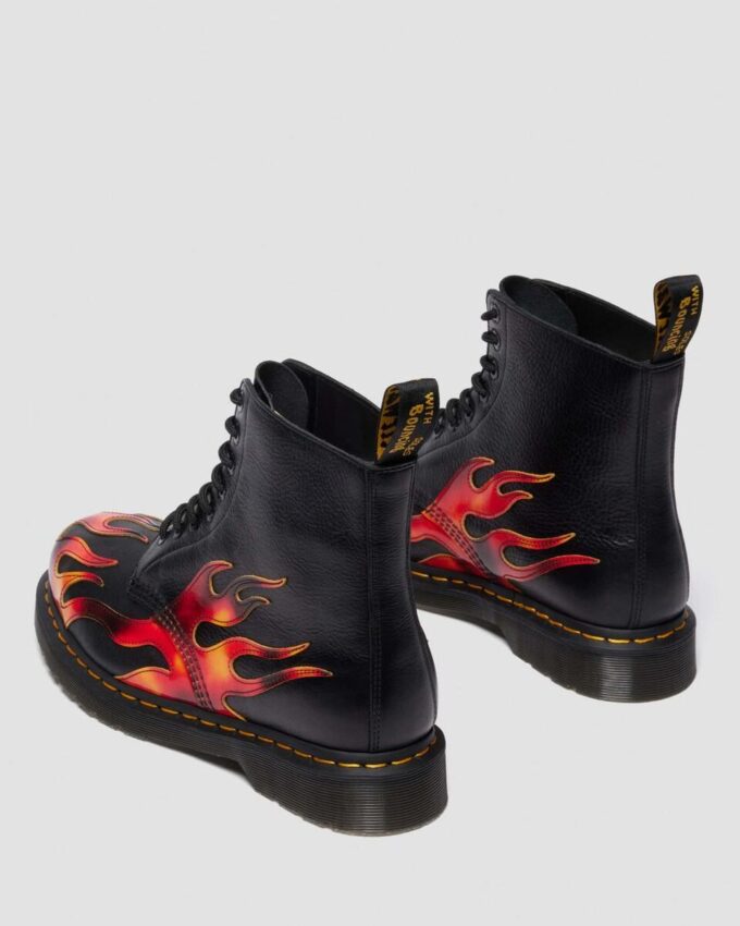 Bottes 1460 Pascal FLAME en cuir Arcadia Rub Off Bottes 1460 Pascal FLAME en cuir Arcadia Rub Off