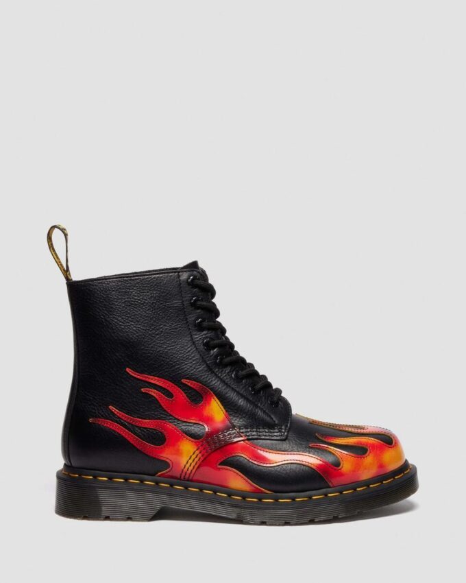Bottes 1460 Pascal FLAME en cuir Arcadia Rub Off Bottes 1460 Pascal FLAME en cuir Arcadia Rub Off