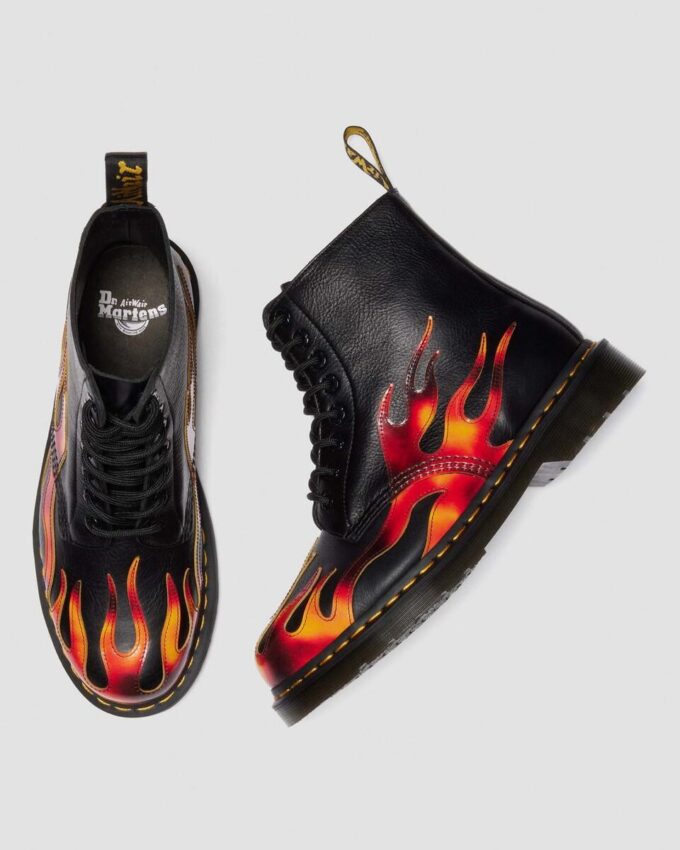 Bottes 1460 Pascal FLAME en cuir Arcadia Rub Off Bottes 1460 Pascal FLAME en cuir Arcadia Rub Off