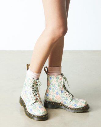 Bottes 1460 Vonda en cuir recyclé à motif floral