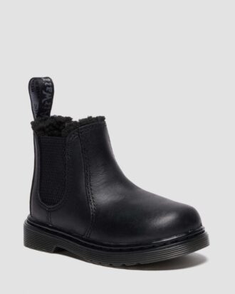 Bottes Chelsea doublées de fausse fourrure pour tout-petits 2976