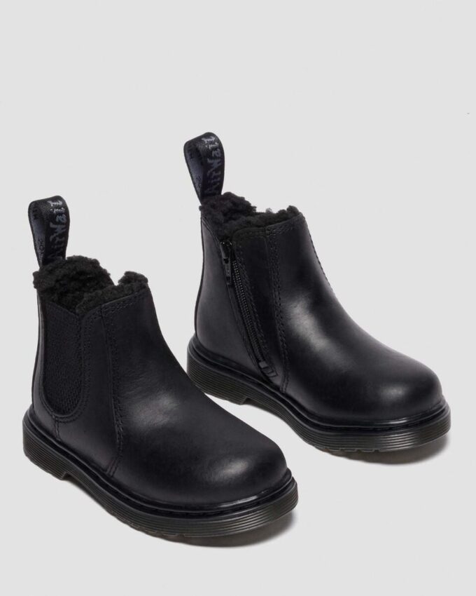 Bottes Chelsea doublées de fausse fourrure pour tout-petits 2976 Bottes Chelsea doublées de fausse fourrure pour tout-petits 2976