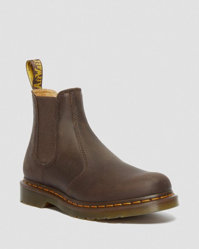 Bottes Chelsea en cuir Crazy Horse à coutures jaunes 2976 Bottes Chelsea en cuir Crazy Horse à coutures jaunes 2976