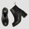 Bottes Chelsea à talons évasés en cuir SPENCE