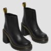 Bottes Chelsea à talons évasés en cuir SPENCE