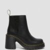 Bottes Chelsea à talons évasés en cuir SPENCE
