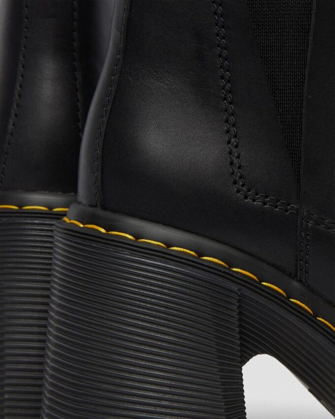 Bottes Chelsea à talons évasés en cuir SPENCE