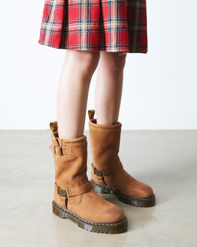 Bottes de motard Anistone Hi en nubuck vieilli Bottes de motard Anistone Hi en nubuck vieilli