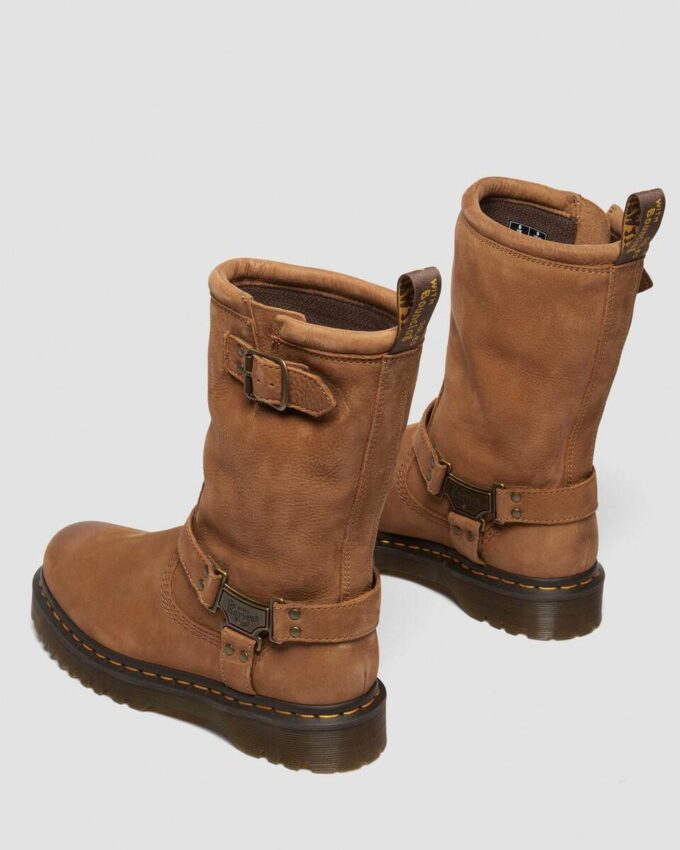 Bottes de motard Anistone Hi en nubuck vieilli Bottes de motard Anistone Hi en nubuck vieilli