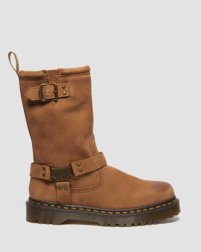 Bottes de motard Anistone Hi en nubuck vieilli Bottes de motard Anistone Hi en nubuck vieilli