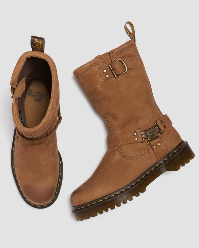 Bottes de motard Anistone Hi en nubuck vieilli Bottes de motard Anistone Hi en nubuck vieilli