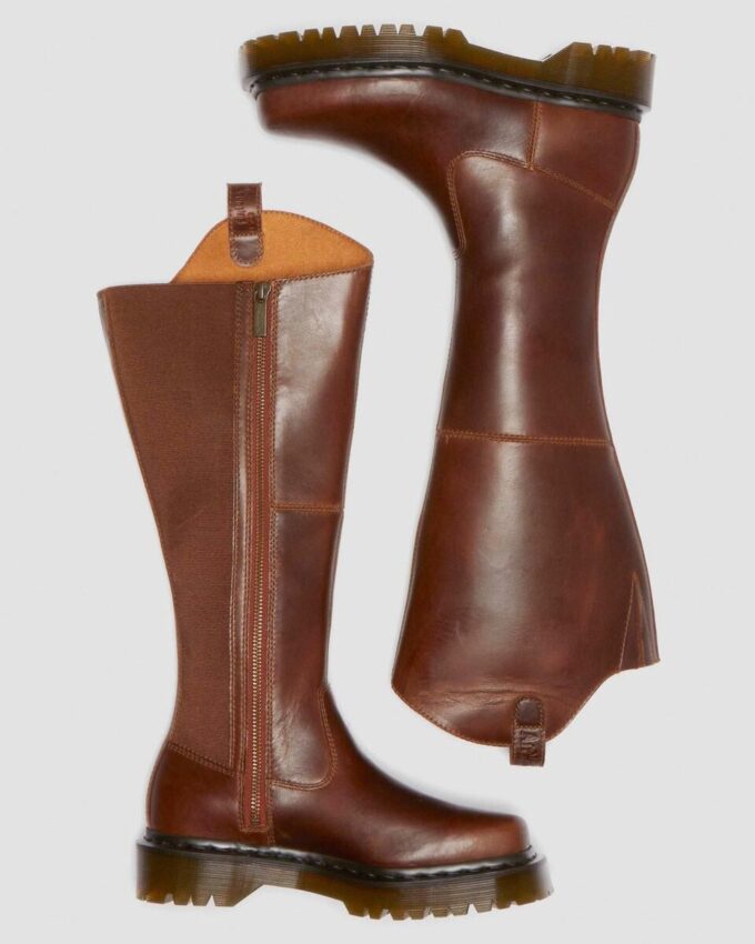 Bottes en cuir Amaayah à hauteur du genou Bottes en cuir Amaayah à hauteur du genou