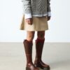 Bottes en cuir Amaayah à hauteur du genou Bottes en cuir Amaayah à hauteur du genou