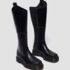 Bottes en cuir Amaayah à hauteur du genou Bottes en cuir Amaayah à hauteur du genou