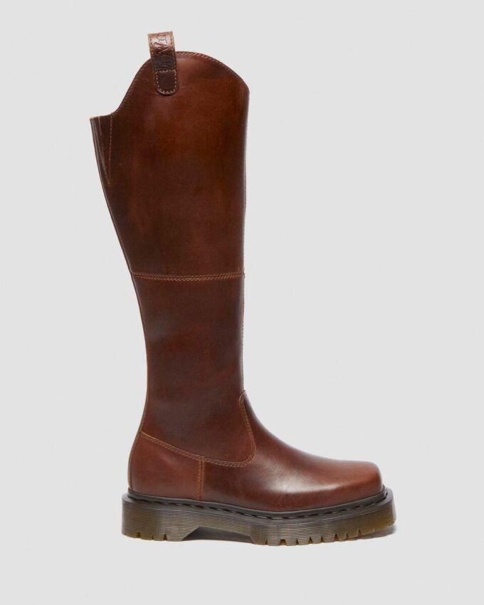 Bottes en cuir Amaayah à hauteur du genou Bottes en cuir Amaayah à hauteur du genou