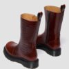 Bottes en cuir gaufré croco REJENA Bottes en cuir gaufré croco REJENA