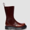 Bottes en cuir gaufré croco REJENA Bottes en cuir gaufré croco REJENA