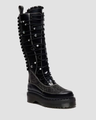 Bottes en cuir à plateforme XTRM FRILL