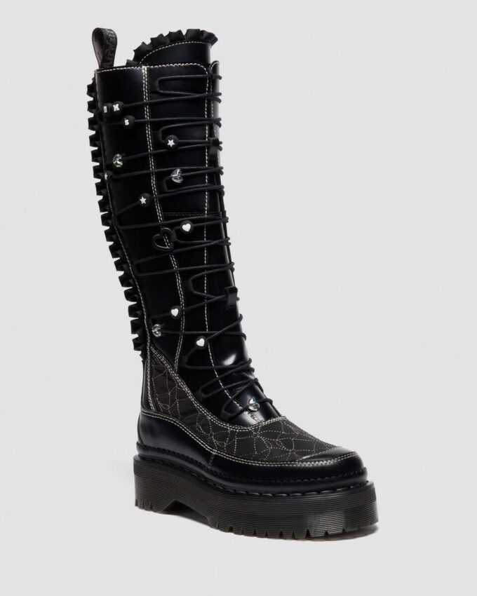 Bottes en cuir à plateforme XTRM FRILL