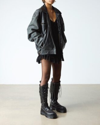 Bottes en cuir à plateforme XTRM FRILL