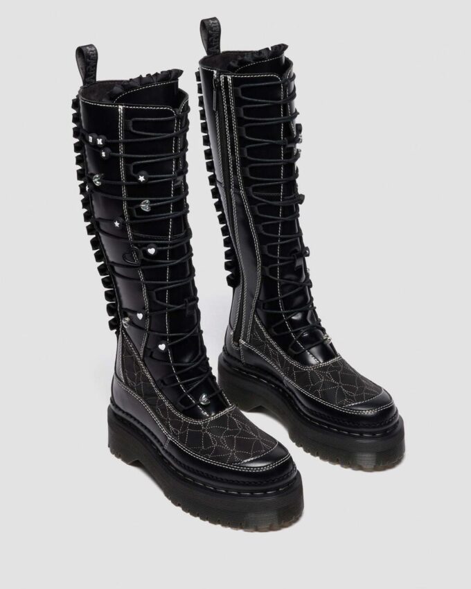 Bottes en cuir à plateforme XTRM FRILL