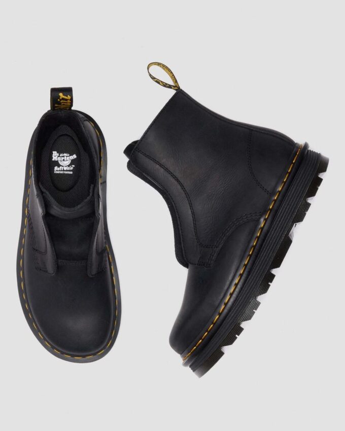Bottes en cuir sans lacets Zebzag