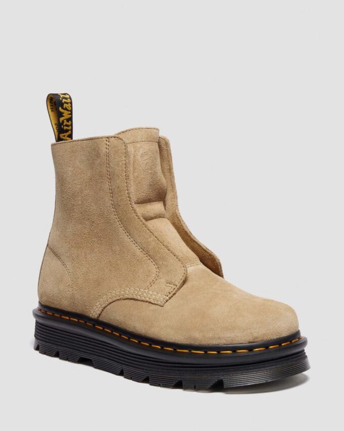 BOTTES EN DAIM ZEBZAG SANS LACETS BOTTES EN DAIM ZEBZAG SANS LACETS